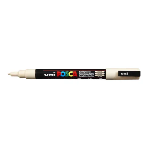 Paintmarker Uni POSCA PC3M fijn beige – afbeelding 3