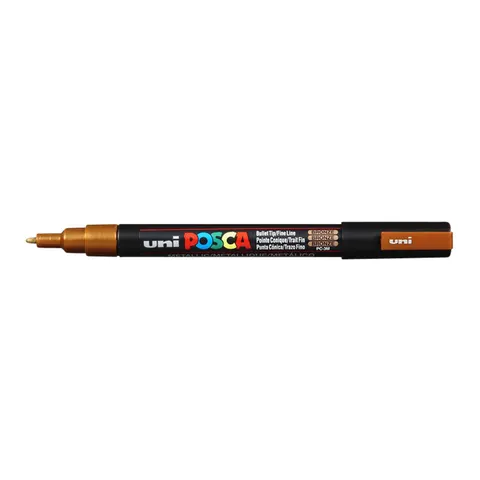 Paintmarker Uni POSCA PC3M fijn brons – afbeelding 3