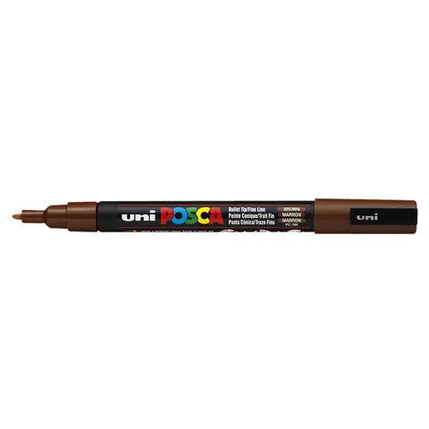 Paintmarker Uni POSCA PC3M fijn bruin – afbeelding 3