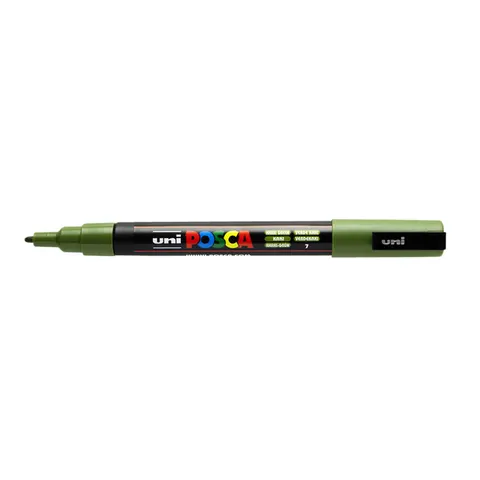 Paintmarker Uni POSCA PC3M fijn kaki – afbeelding 3
