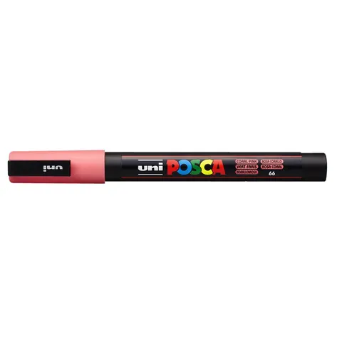 Paintmarker Uni POSCA PC3M fijn koraal – afbeelding 3