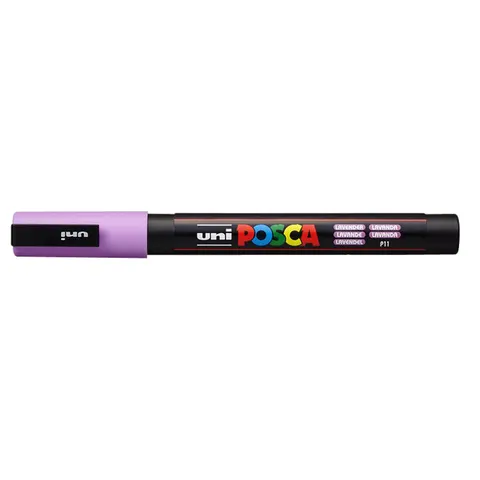 Paintmarker Uni POSCA PC3M fijn lavendel – afbeelding 3