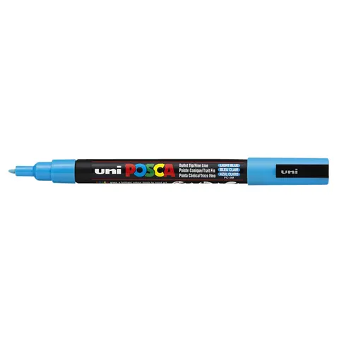 Verfstift Posca PC3M F lichtblauw – afbeelding 3