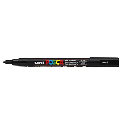 Verfstift Posca PC3M F zwart – afbeelding 3