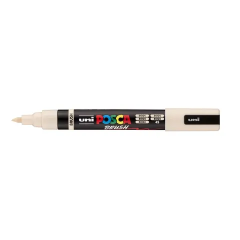 Uni Posca Brushmarker 5M Beige – afbeelding 3