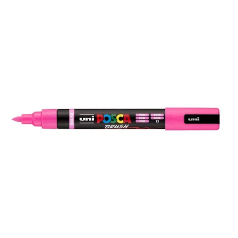 Uni Posca Brushmarker 5M Roze – afbeelding 3
