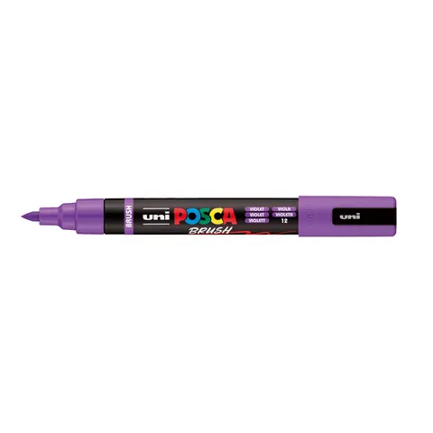 Uni Posca Brushmarker 5M Violet – afbeelding 3