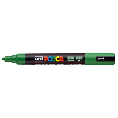 Uni Posca Verfmarker 5M Dennengroen – afbeelding 3
