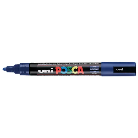 Paintmarker Uni POSCA PC5M medium donkerblauw – afbeelding 3