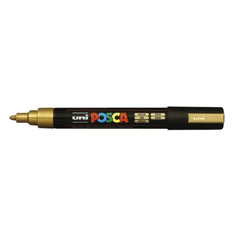 Paintmarker Uni POSCA PC5M medium goud – afbeelding 3