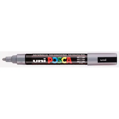 Paintmarker Uni POSCA PC5M medium grijs – afbeelding 3