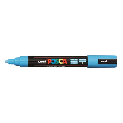 Paintmarker Uni POSCA PC5M medium lichtblauw – afbeelding 3