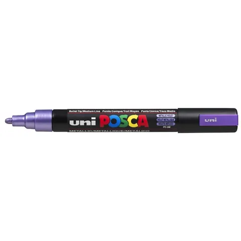 Paintmarker Uni POSCA PC5M medium metallic paars – afbeelding 3
