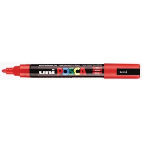 Paintmarker Uni POSCA PC5M medium rood – afbeelding 3
