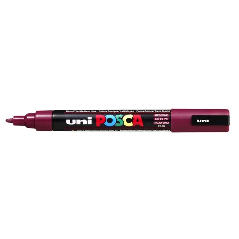 Paintmarker Uni POSCA PC5M medium wijnrood – afbeelding 3