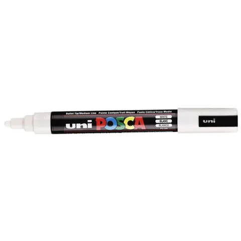Paintmarker Uni POSCA PC5M medium wit – afbeelding 2