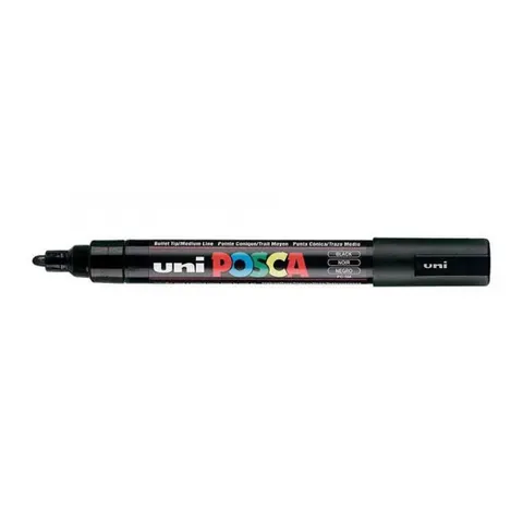 Paintmarker Uni POSCA PC5M medium zwart – afbeelding 3