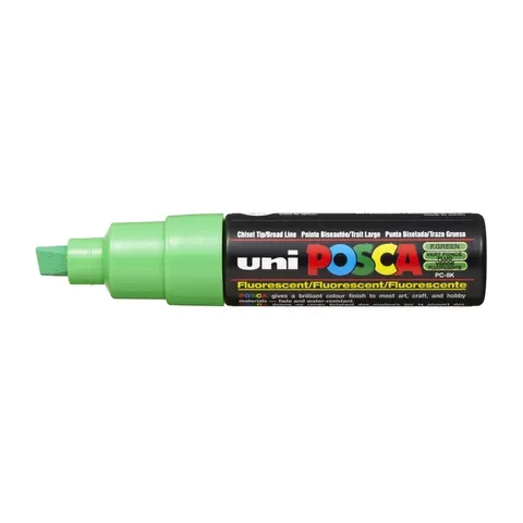 Paintmarker Uni POSCA PC8K breed schuin fluor groen – afbeelding 3