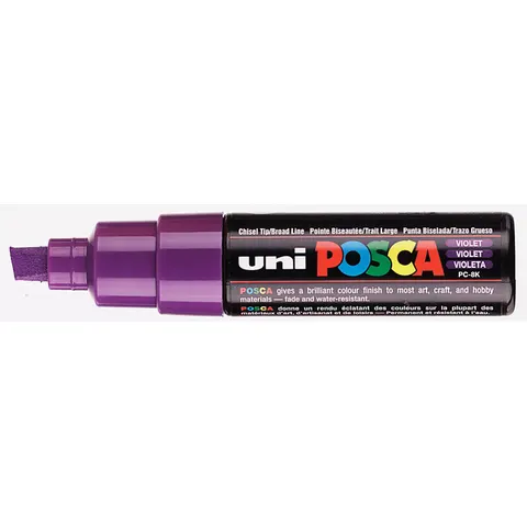 Paintmarker Uni POSCA PC8K breed schuin paars – afbeelding 3