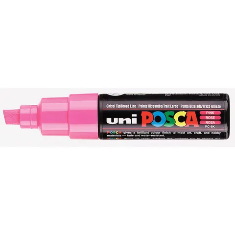 Paintmarker Uni POSCA PC8K breed schuin roze – afbeelding 3