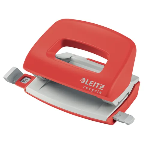 Perforator Leitz Nexxt Recycle mini 10 vel rood – afbeelding 2