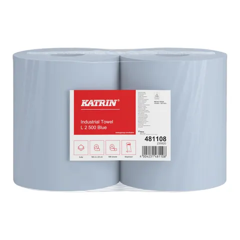 Poetspapier katrin industrial groot blauw – afbeelding 2