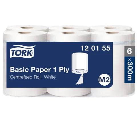Poetspapier Tork M2 Basic Universal 1-laags 300m wit 120155 – afbeelding 3