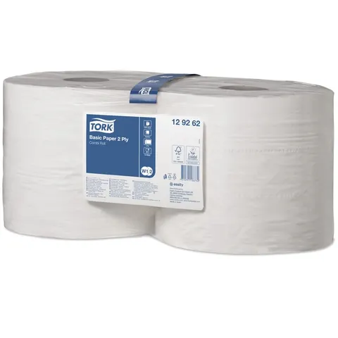 Poetspapier Tork W2 Basic Universal 2-laags 1000 vel wit 129262 – afbeelding 2