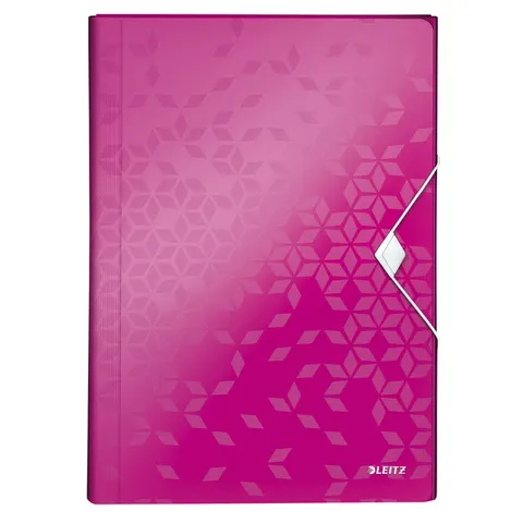 Projectmap Leitz WOW voor A4 6 vaks PP roze – afbeelding 3