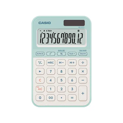 Rekenmachine Casio MS-20YC-LG groen – afbeelding 3