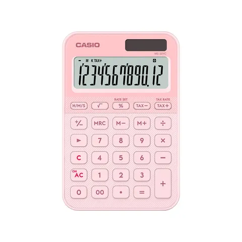 Rekenmachine Casio MS-20YC-LP roze – afbeelding 2