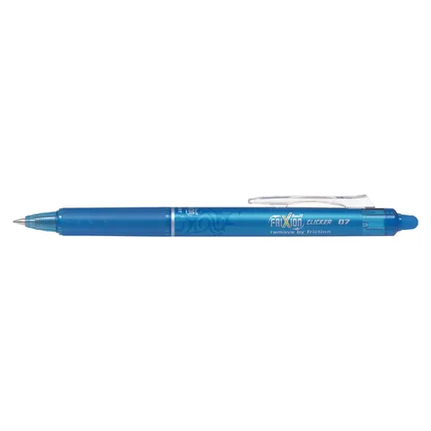 Rollerpen PILOT friXion clicker medium lichtblauw – afbeelding 3