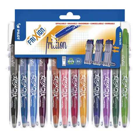 Rollerpen PILOT friXion medium assorti Set2Go à 12 stuks – afbeelding 3