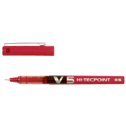 Rollerpen PILOT Hi-Tecpoint V5 fijn rood – afbeelding 3