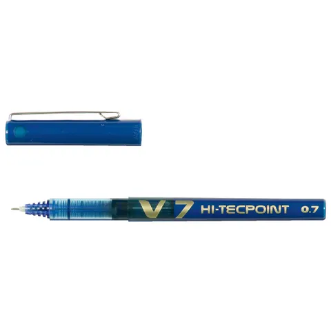 Rollerpen PILOT Hi-Tecpoint V7 medium blauw – afbeelding 3