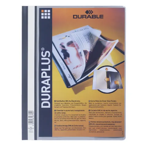 Snelhechtmap Durable Duraplus A4 grijs – afbeelding 2