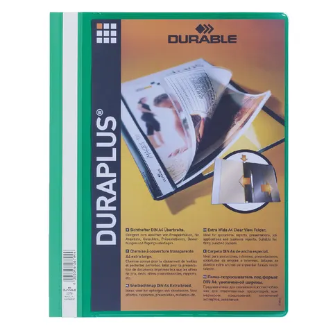 Snelhechtmap Durable Duraplus A4 groen – afbeelding 3