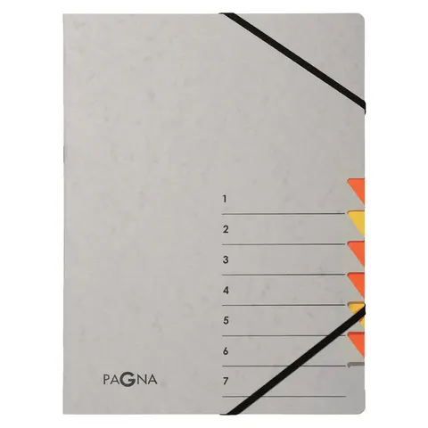 Sorteermap Pagna Easy A4 7 tabs grijs – 4430712 – afbeelding 2