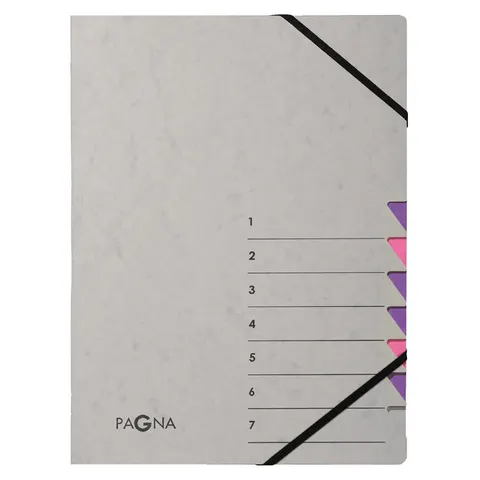 Sorteermap Pagna Easy A4 7 tabs grijs – 4430710 – afbeelding 3