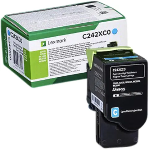 Toner Lexmark C242XC0 Cyan – afbeelding 3