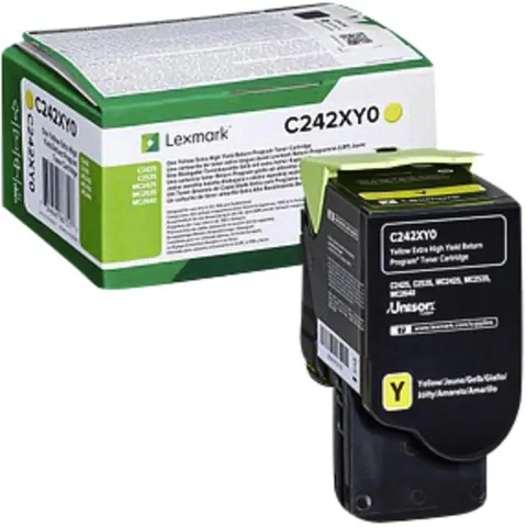 Toner Lexmark C242XY0 Yellow – afbeelding 3