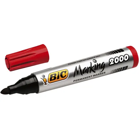 Viltstift Bic 2000 ecolutions rond large rood – afbeelding 3