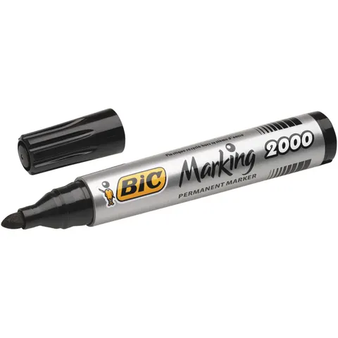 Viltstift Bic 2000 ecolutions rond large zwart – afbeelding 3