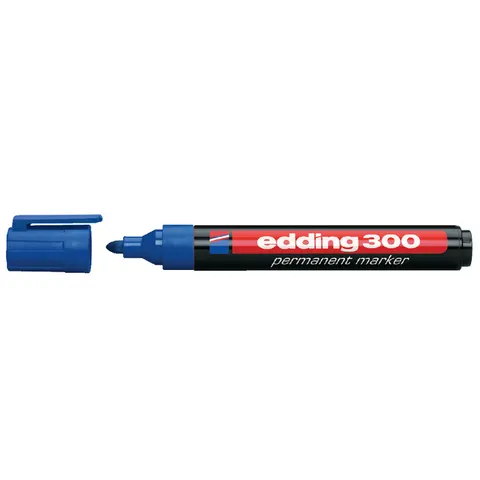 Edding Permanent Marker - 300 - Blauw – afbeelding 3