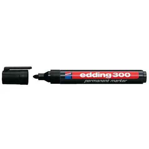 Edding Permanent Marker - 300 - Zwart – afbeelding 3
