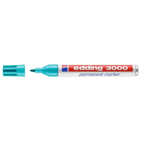 Edding 3000 Permanent Marker - 014 Turquoise – afbeelding 3