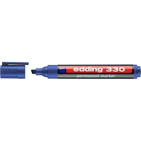 Viltstift edding 330 schuin 1.5-5mm blauw – afbeelding 3