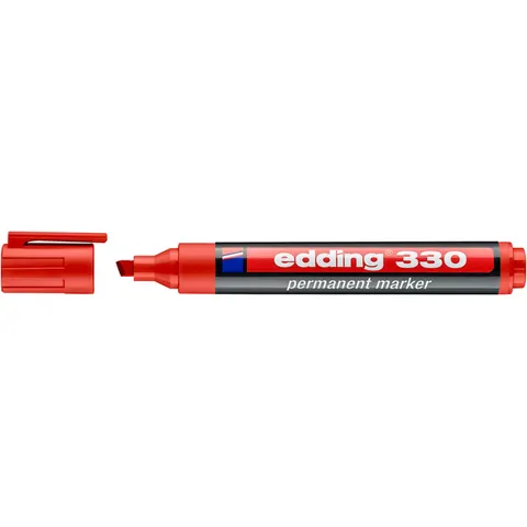 Viltstift edding 330 schuin 1.5-5mm rood – afbeelding 3
