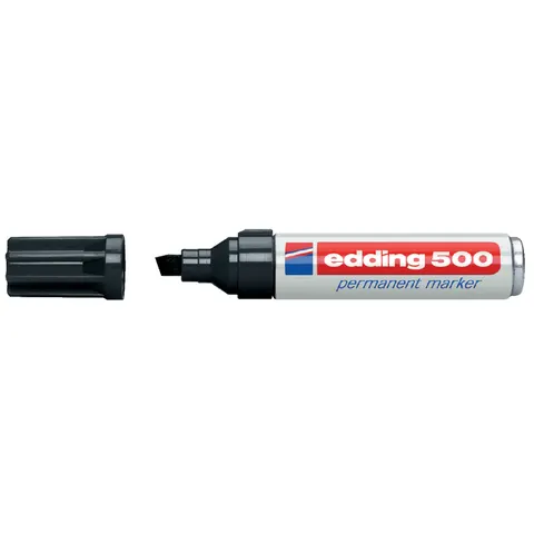 Viltstift edding 500 schuin 2-7mm zwart – afbeelding 3
