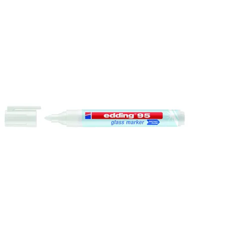 Edding 95 glasmarker wit – afbeelding 3